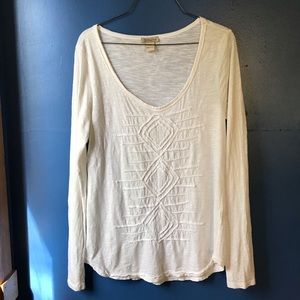 Lucky Brand tissue knit scoop neck t shirt top